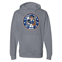 Load image into Gallery viewer, Detroit Fresh Deli Lady Tiger Midweight Hooded Sweatshirt | Women's Cozy Tiger Hoodie | Trendy Hooded Pullover | Casual Graphic Sweatshirt | Comfortable Winter Hoodie