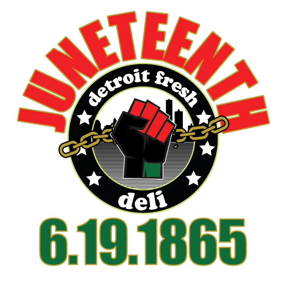 detroit fresh deli juneteenth unisex hoodie | commemorative graphic hoodie | trendy unisex pullover | comfortable everyday hoodie | awareness streetwear hoodie