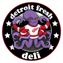 Load image into Gallery viewer, Detroit Fresh Deli Redwings Unisex Hoodie | Casual Graphic Hoodie | Trendy Unisex Pullover | Comfortable Everyday Hoodie | Sporty Streetwear Hoodie