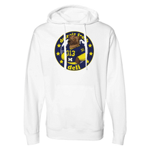 Load image into Gallery viewer, Detroit Fresh Deli The Wolverines Unisex Hoodie | Cozy Graphic Hoodie | Trendy Unisex Pullover | Casual Sports Hoodie | Comfortable Everyday Hoodie
