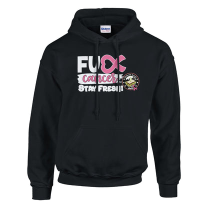 Detroit Fresh Deli Fuck Cancer Stay Fresh Unisex Pullover Hoodie | anti cancer streetwear hoodie | stay fresh cancer awareness hoodie | Detroit Fresh Deli bold message hoodie | unisex cancer support pullover hoodie