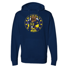 Load image into Gallery viewer, Detroit Fresh Deli The Wolverines Unisex Hoodie | Cozy Graphic Hoodie | Trendy Unisex Pullover | Casual Sports Hoodie | Comfortable Everyday Hoodie
