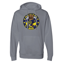Load image into Gallery viewer, Detroit Fresh Deli The Wolverines Unisex Hoodie | Cozy Graphic Hoodie | Trendy Unisex Pullover | Casual Sports Hoodie | Comfortable Everyday Hoodie

