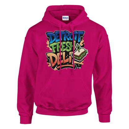 Detroit Fresh Deli Unisex Pullover Hoodie | Detroit streetwear pullover hoodie | Detroit Fresh Deli unisex hoodie | urban Detroit casual hoodie | premium unisex pullover hoodie Detroit