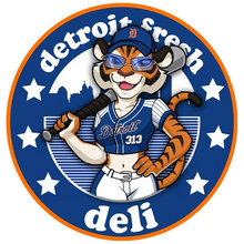 Load image into Gallery viewer, Detroit Fresh Deli Lady Tiger Midweight Hooded Sweatshirt | Women's Cozy Tiger Hoodie | Trendy Hooded Pullover | Casual Graphic Sweatshirt | Comfortable Winter Hoodie
