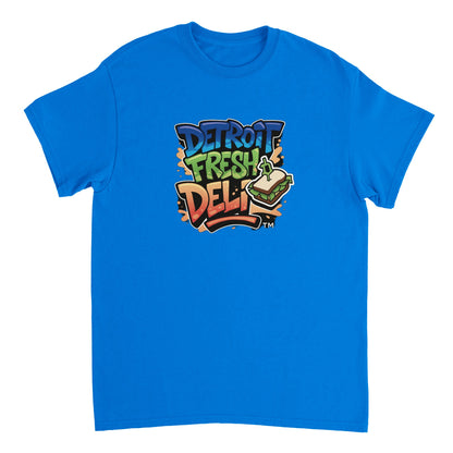 Detroit Fresh Deli Unisex Crewneck T-Shirt | Detroit Fresh Deli streetwear t shirt | Detroit urban crewneck tee | premium unisex Detroit t shirt | casual street style crewneck tee